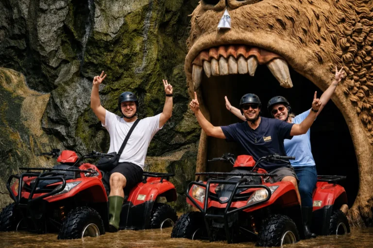 Ride Bali Bear Cave ATV adventure through the unique Bear Cave in Ubud